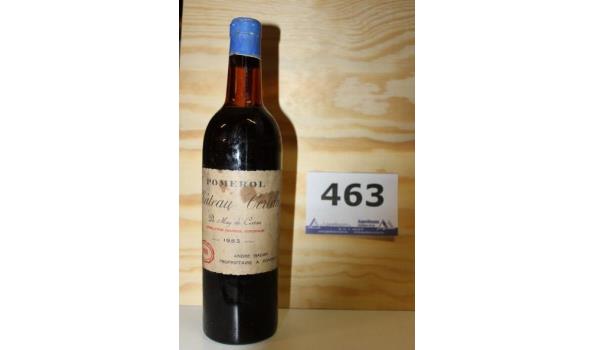 fles à 75cl wijn Chateau Certan Pomerol 1953